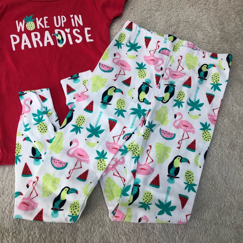 Carter’s girls size 5 pajamas 3 piece set - Picture 5 of 8